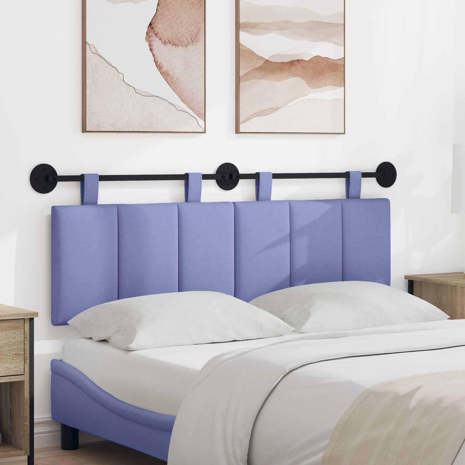 Hængende Hovedgavl Vægmonteret Jeans blå 150 x 55 x 5 cm Stof