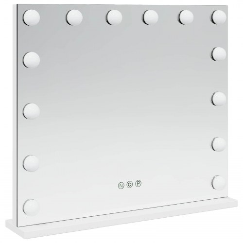 LED Makeup Spejl Hvid 50 x 10 x 44 cm Glas og Stål