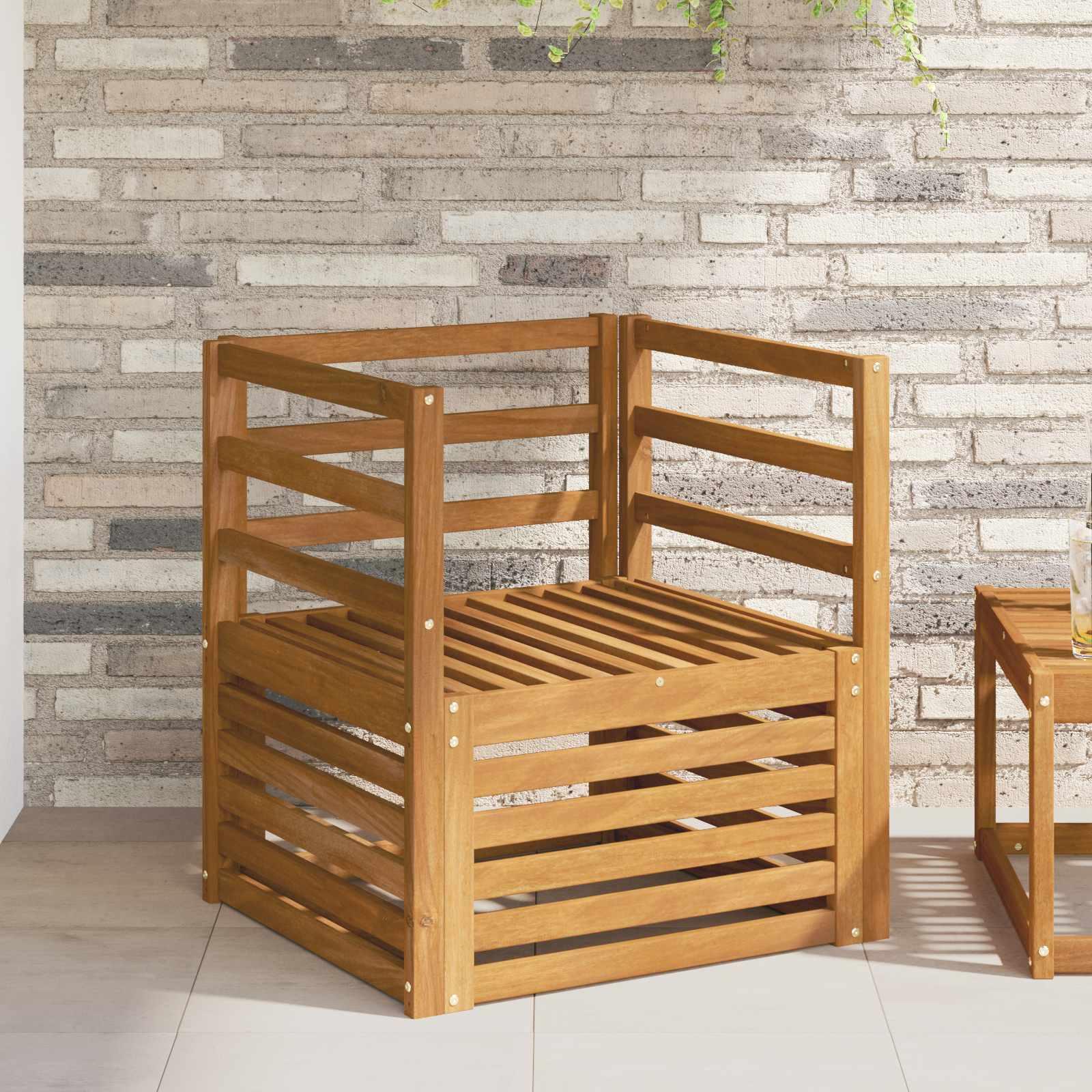 Udendørs Sofagruppe 67 X 63 X 73 Cm - Naturfarvet / horisontale lameller