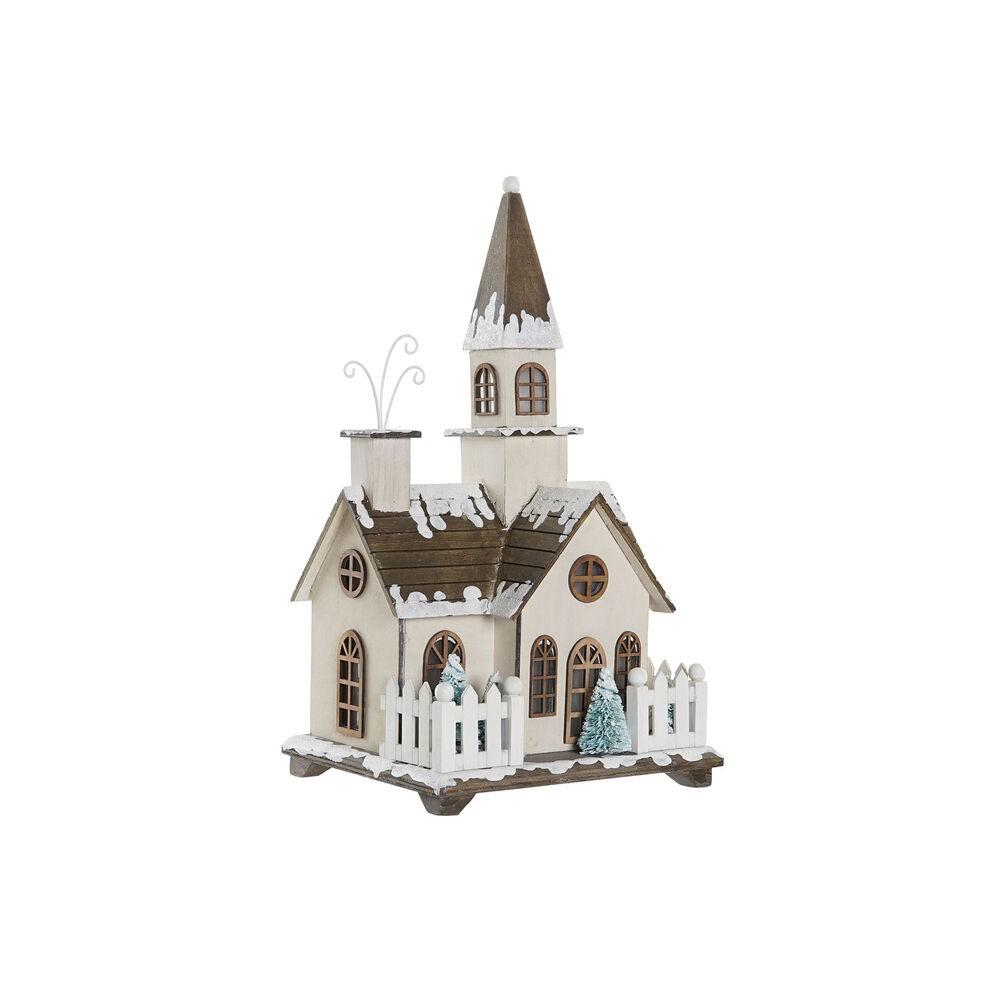Julepynt Kirke Træ (21 x 17 x 36 cm)