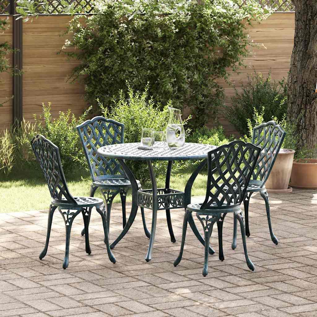 Have Spisebordssæt 5 stk Grøn Aluminium