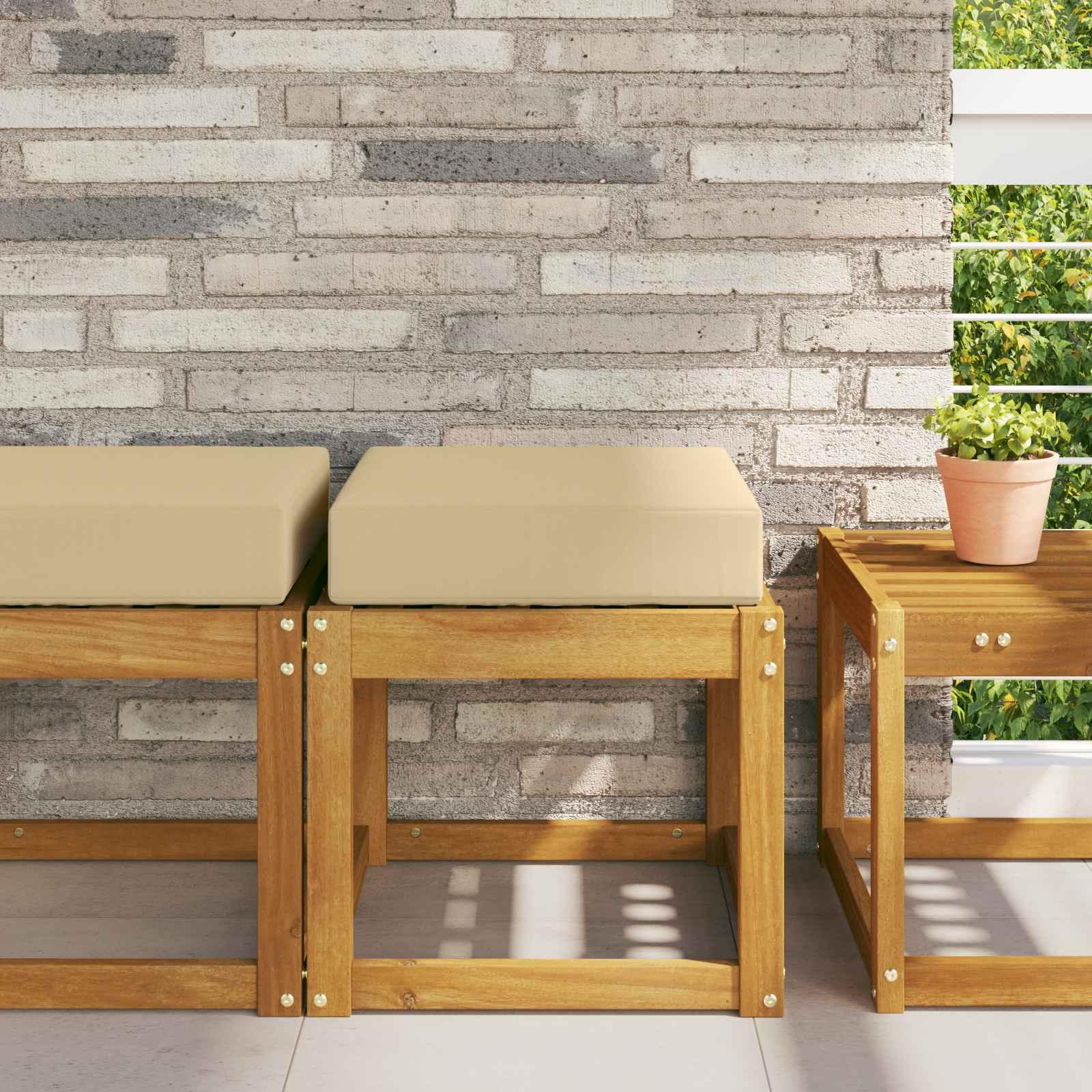 Udendørs Sædepude 40 X 40 X 8 Cm 100% Polyester - Beige / 40 x 40 cm