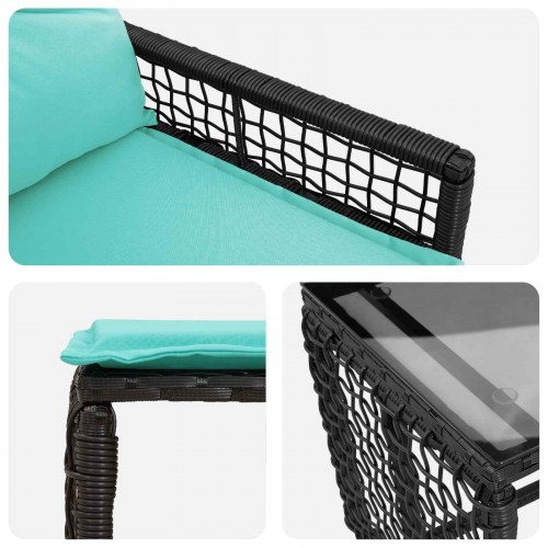 Have møbel sæt med pude stål