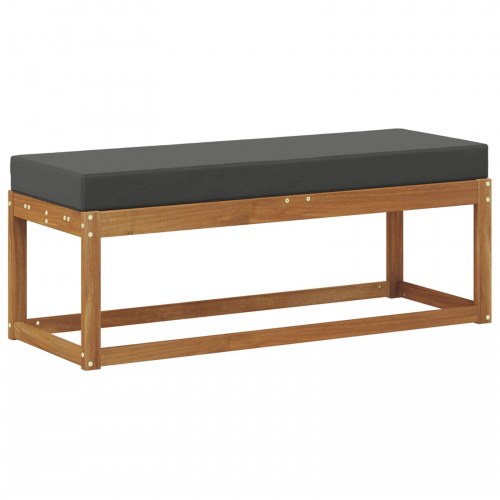 Udendørs Stolbænk Naturlig og Antracit 115 x 43 x 45 cm