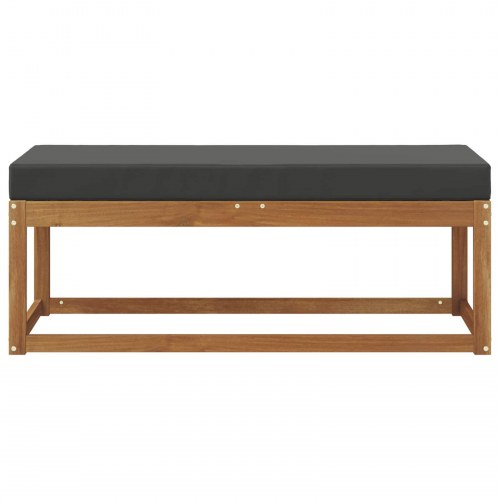 Udendørs Stolbænk Naturlig og Antracit 115 x 43 x 45 cm