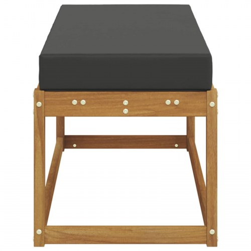 Udendørs Stolbænk Naturlig og Antracit 115 x 43 x 45 cm