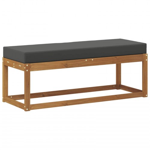 Udendørs Stolbænk Naturlig og Antracit 115 x 43 x 45 cm