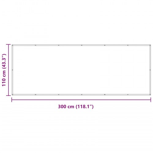 Altan skærm i oxford stof - bordeaux, 110 × 300 cm