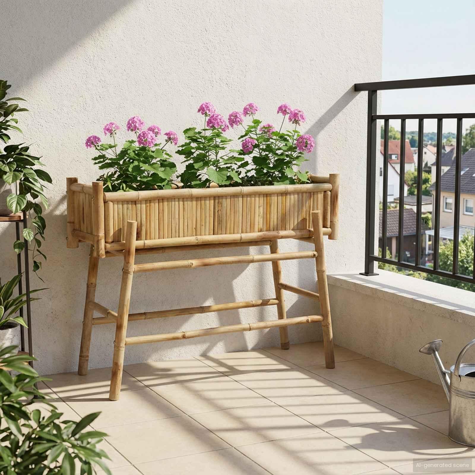 Havekrukke med holder Naturfarvet 100 x 38 x 74 cm Bambus