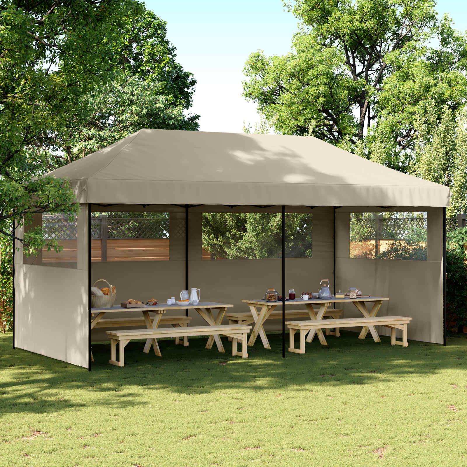 Party Tent Gråbrun 292 x 580 x 315 cm Oxford stof