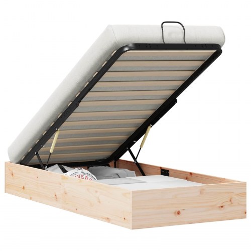Otmansengestel med opbevaring 2 stk Naturfarvet 70 x 190 cm