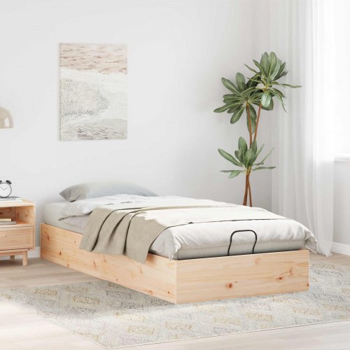 Otmansengestel med opbevaring 2 stk Naturfarvet 70 x 190 cm