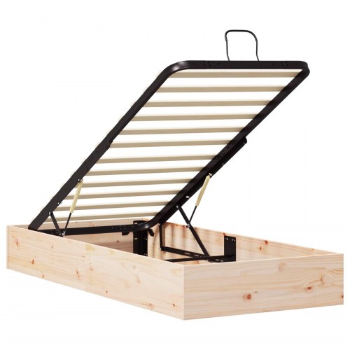 Otmansengestel med opbevaring 2 stk Naturfarvet 70 x 190 cm
