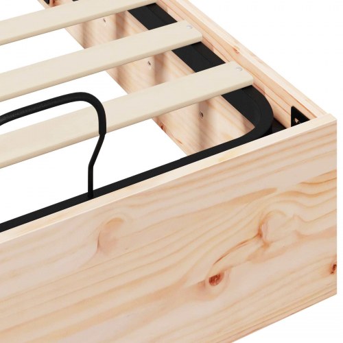 Otmansengestel med opbevaring 2 stk Naturfarvet 70 x 190 cm
