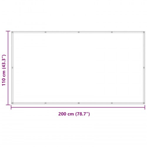 Altan Skærm Sort 110 x 200 cm Oxford stof
