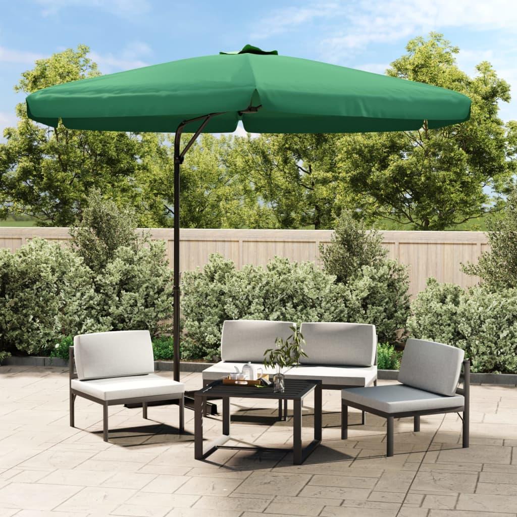 Parasol med stÃ¥lstang 300 cm grÃ¸n