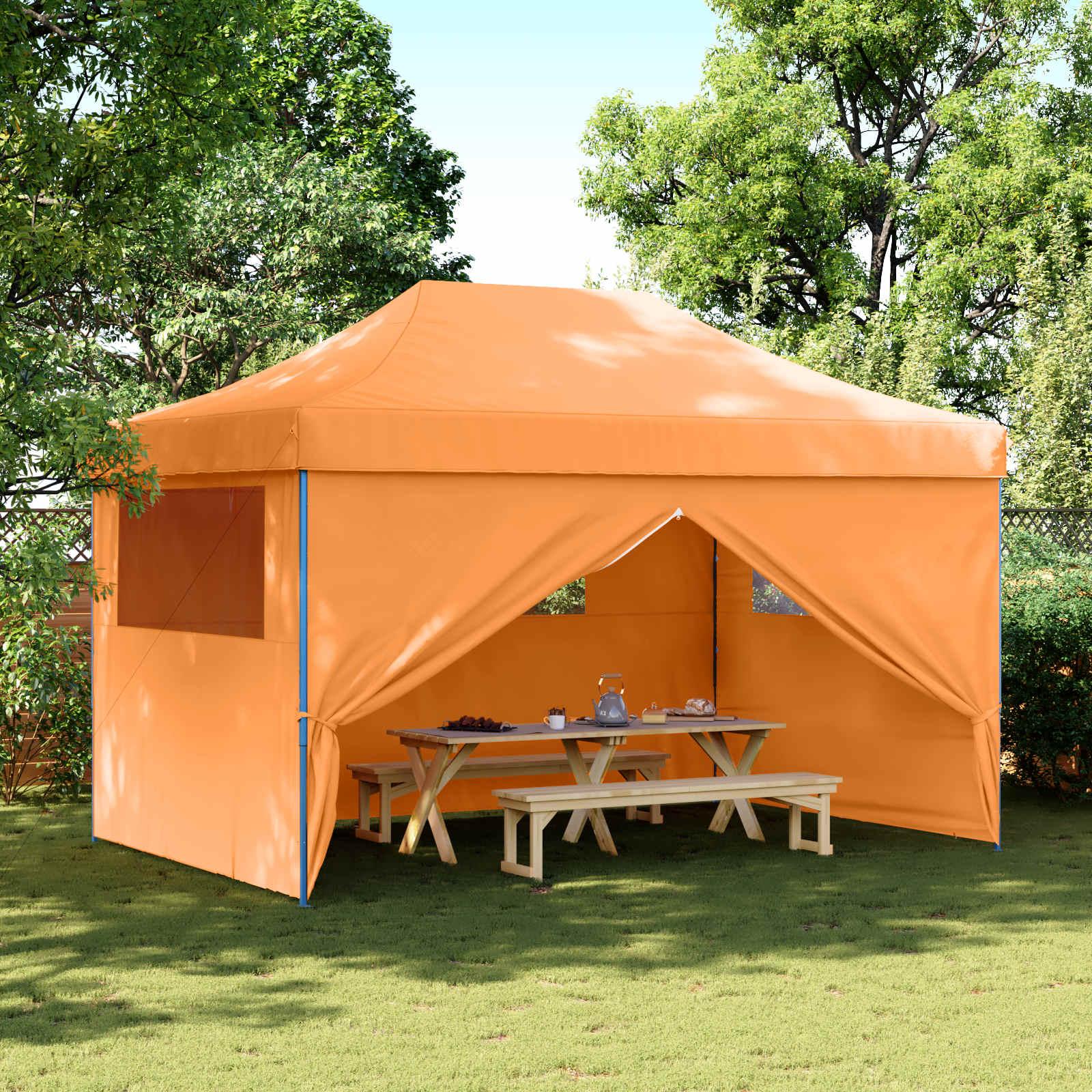 Partytelt pop-up - orange 292 × 440 × 315 cm i Oxford-stof