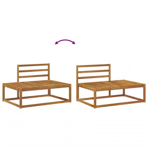 Udendørs end sofa Naturfarvet 115 x 83 x 73 cm