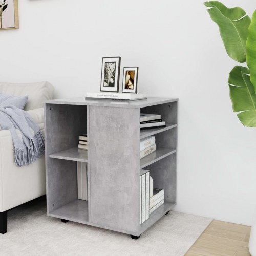 Rulleskab i konstrueret træ 60×53×72 cm - betongrå