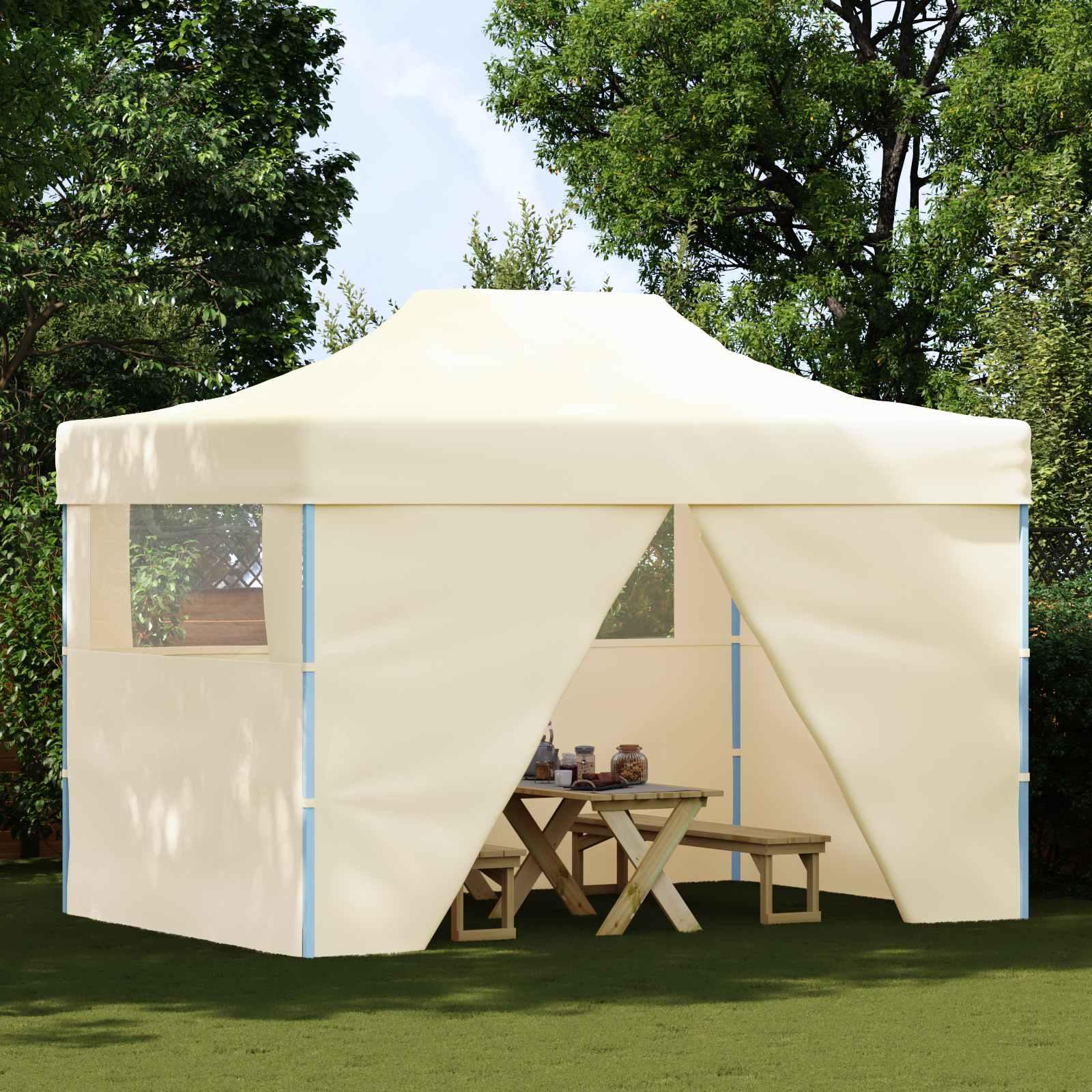 Partytelt pop-up - creme 291 × 431 × 315 cm i Oxford-stof