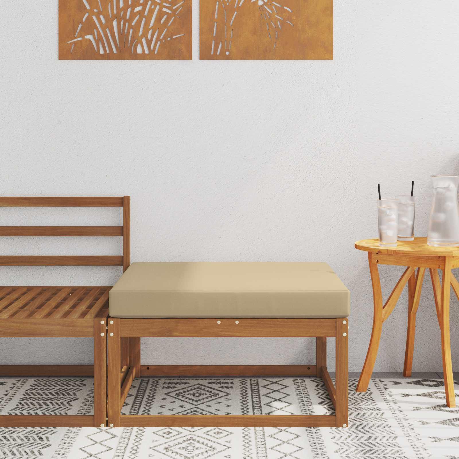 Udendørs 79 X 79 X 37 Cm - Naturlig og beige / fodskammel