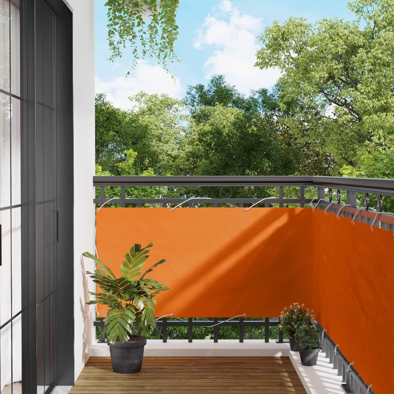 Altan Skærm Orange 75 x 200 cm PU belagt oxford alu