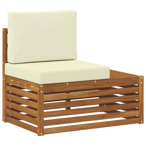 Udendørs end sofa Naturfarvet 91 x 63 x 73 cm Massivt Akacietræ