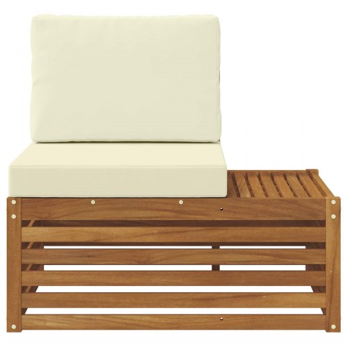 Udendørs end sofa Naturfarvet 91 x 63 x 73 cm Massivt Akacietræ