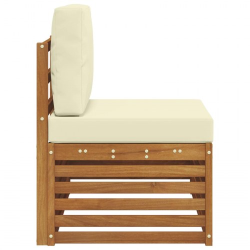 Udendørs end sofa Naturfarvet 91 x 63 x 73 cm Massivt Akacietræ