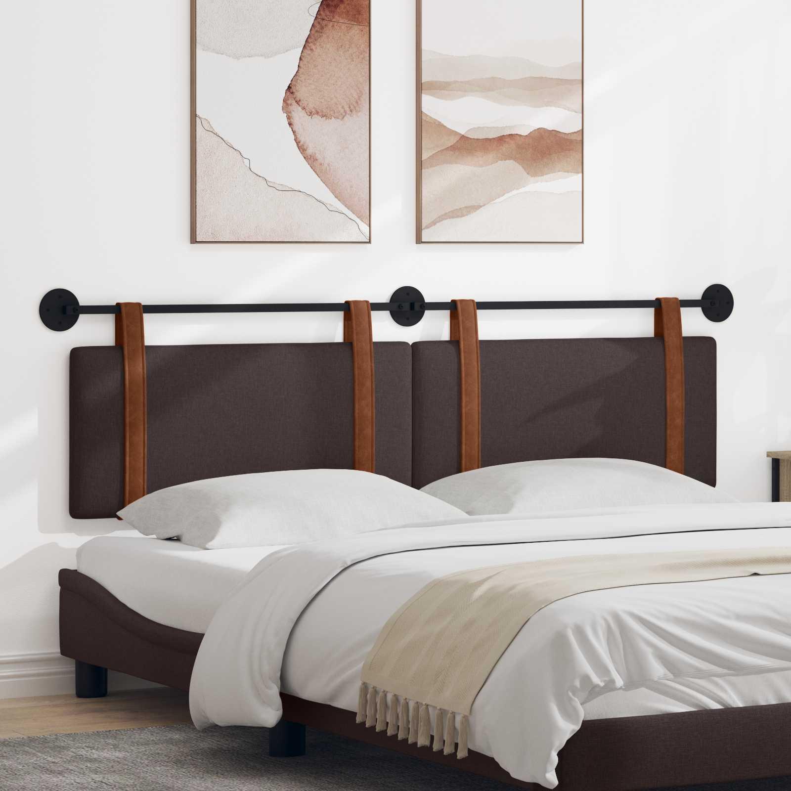 Hængende Hovedgavl Ensfarvet Mørk Brun 170 x 55 x 5 cm Antik PU