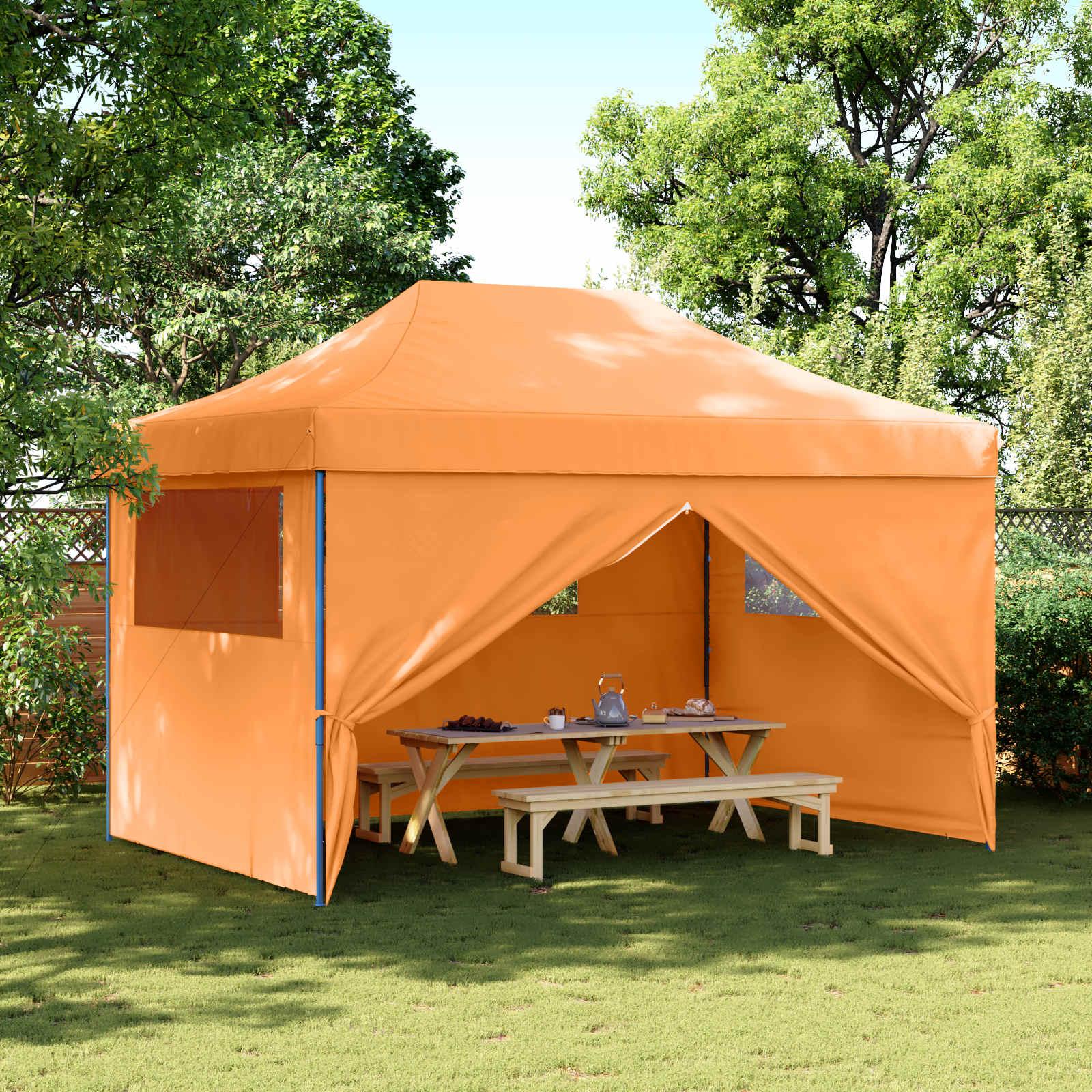Partytelt pop-up i orange - 279 × 410 × 315 cm, Oxfordstof