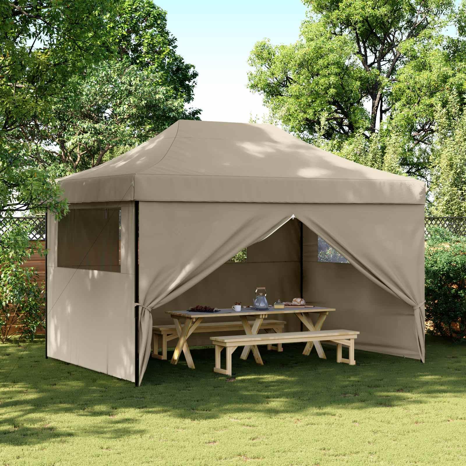 Party Tent Gråbrun 279 x 410 x 315 cm Oxford stof