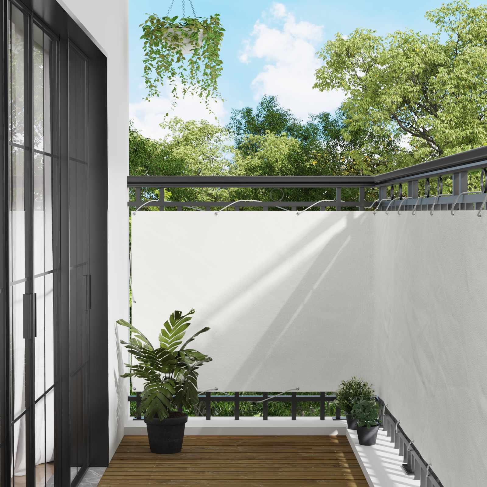 Altan Skærm Hvid 120 x 200 cm PU belagt oxford alu