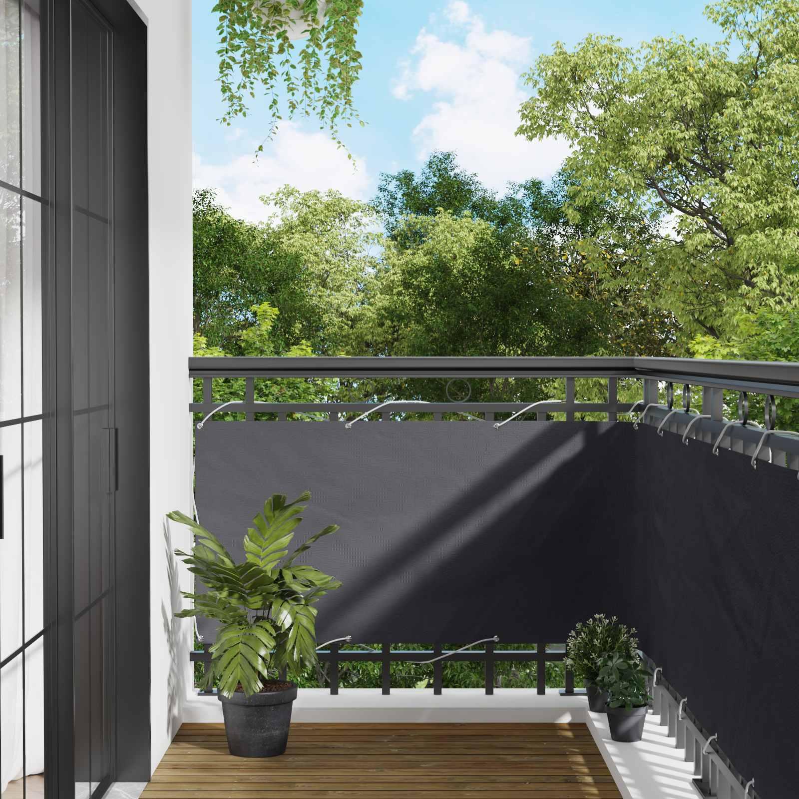 Altan Skærm Antracit 75 x 200 cm PU belagt oxford alu