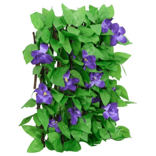 Espalier med kunstig vedbend 180×20 cm - udvideligt, grøn