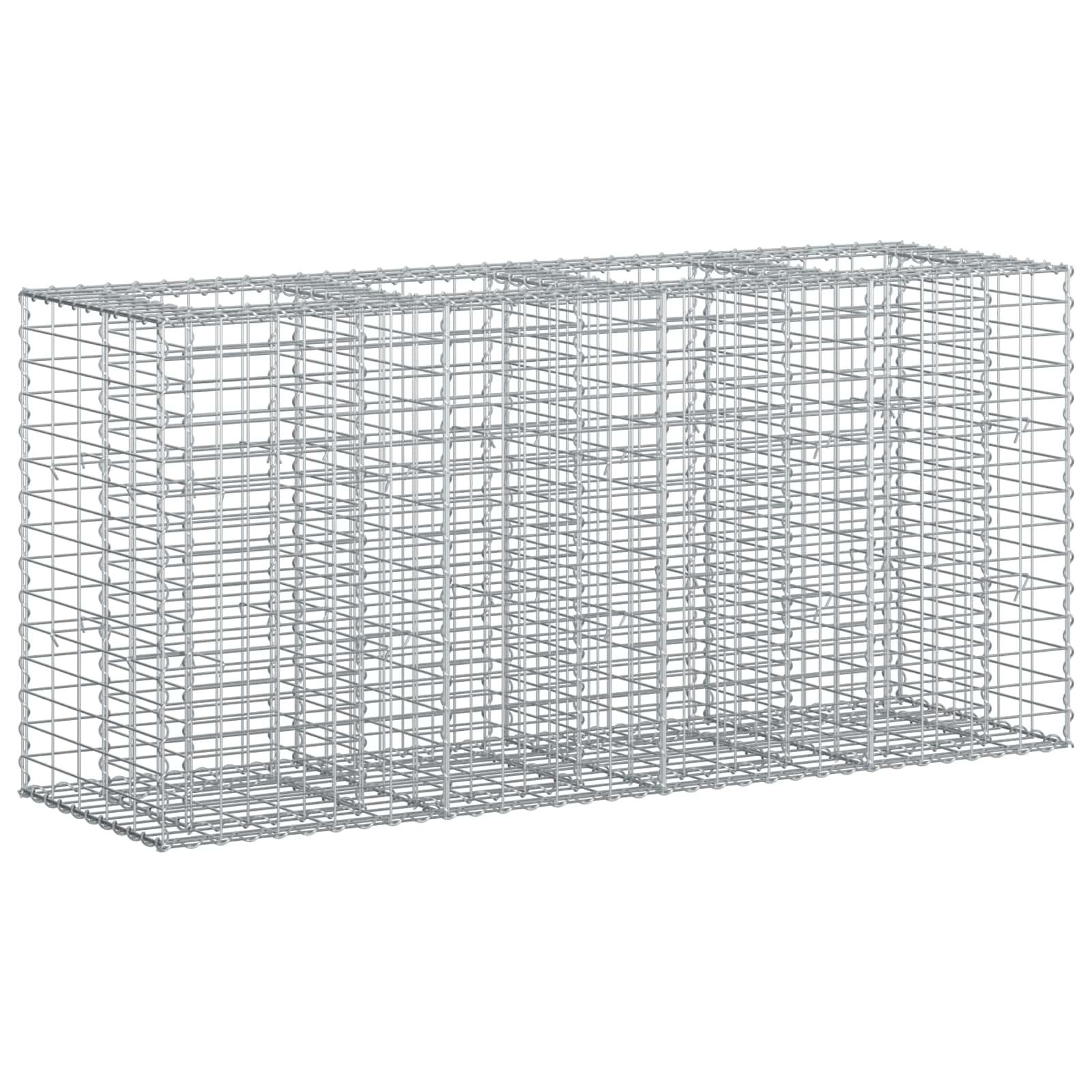Gabion højbed Sølv 170 x 50 x 80 cm Galvaniseret stål