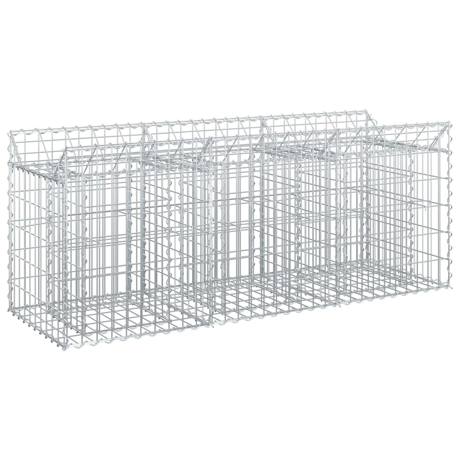 Gabion højbed Sølv 150 x 50 x 60 cm Galvaniseret stål