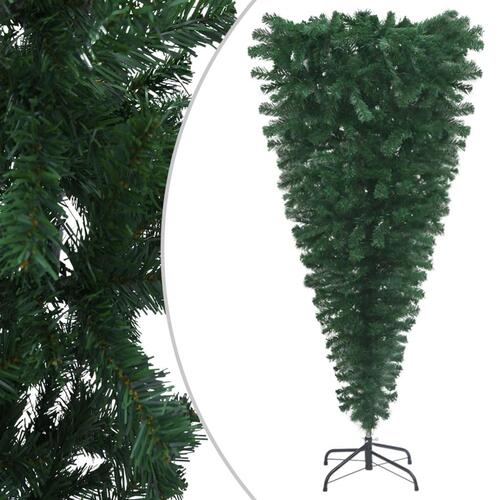 Kunstigt omvendt juletræ med lys og kuglesæt 180 cm
