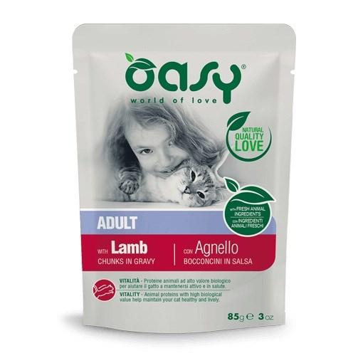 Oasy Adult vådfoder til kat - lam i sauce, 85 g