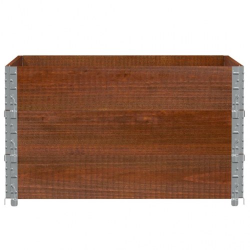 Plantekasse i massivt fyrretræ 100 x 100 cm - brun