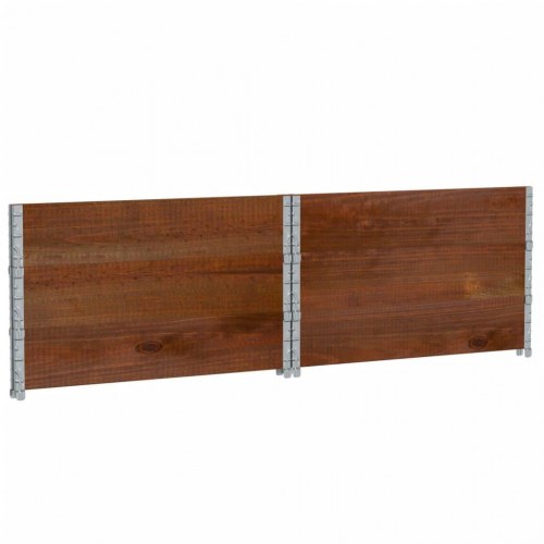 Plantekasse i massivt fyrretræ 100 x 100 cm - brun