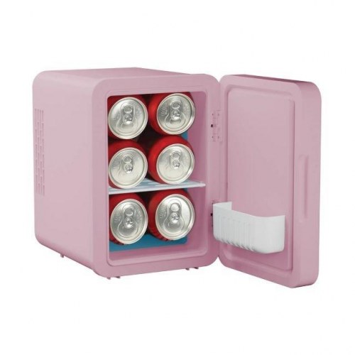Elle mini køleskab 4 l med LED makeupspejl - lilla
