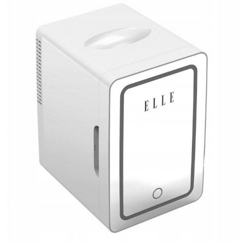 Elle 6 l hvidt mini-køleskab med LED makeupspejl