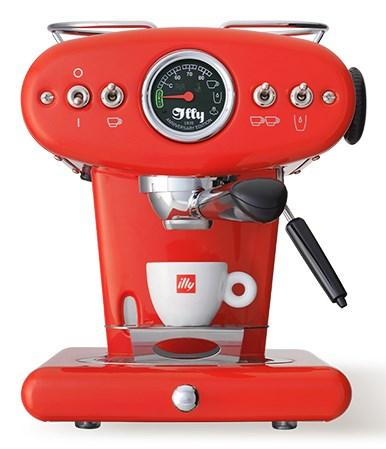 illy X1 Manuel espressomaskine 1 l - rød/sort/stål billede