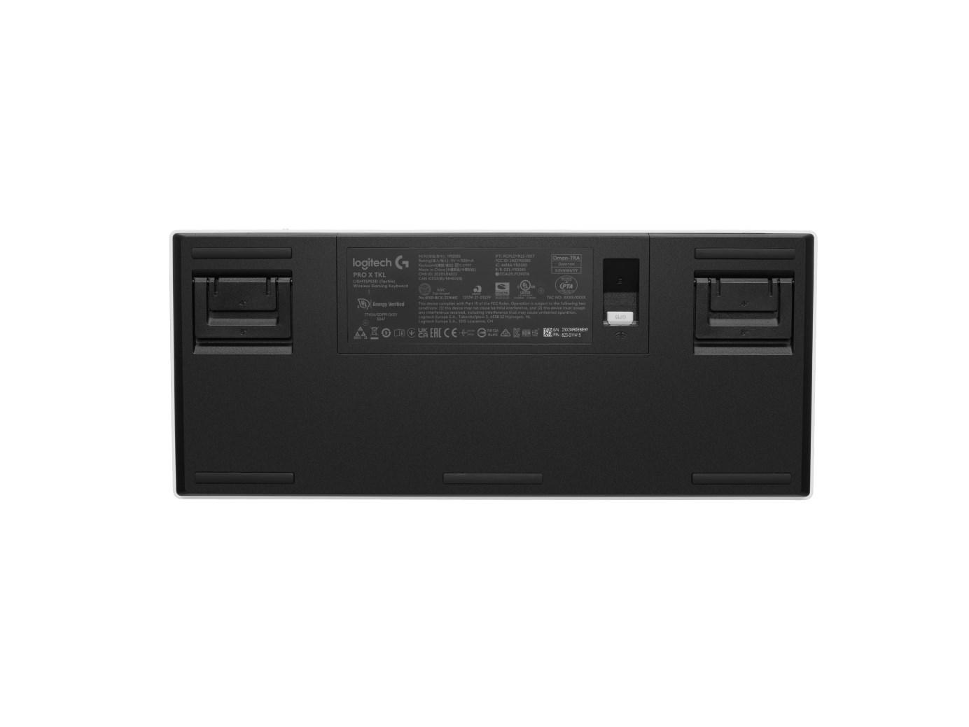 Logitech G Pro X TKL gaming-tastatur - trådløst RF + Bluetooth, QWERTY US International, hvid billede