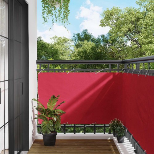 Altan skærm - bordeaux 90 × 500 cm, PU-belagt oxford med aluminiumøjer