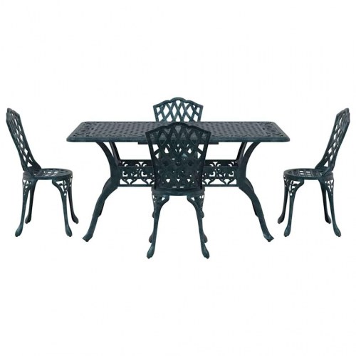 Have Spisebordssæt 5 stk Grøn Aluminium