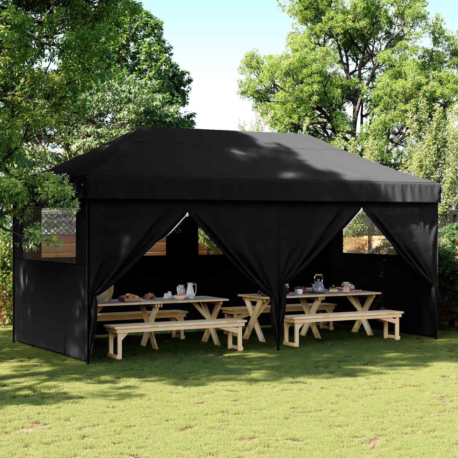 Party Tent Sort 292 x 580 x 315 cm Oxford stof