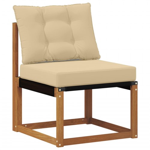 Udendørs sofagruppe med pude 6 stk Naturlig og Beige