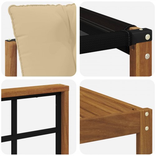 Udendørs sofagruppe med pude 6 stk Naturlig og Beige